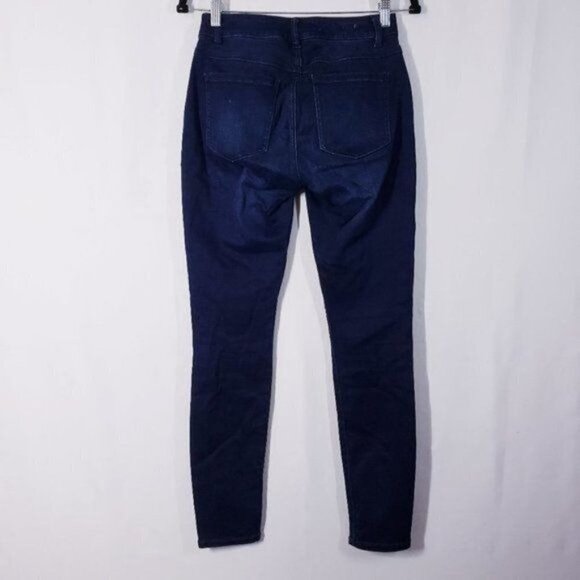 Cabi‎ Curvy Dusk Destructed Skinny Jeans Dark Wash Distressed Denim Jeans sz 2 - Picture 7 of 12